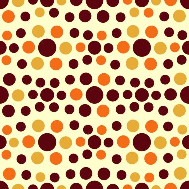 Çok renkli dairelerin geometrik desenli kusursuz soyut deseni.