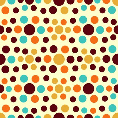 Çok renkli dairelerin geometrik desenli kusursuz soyut deseni.