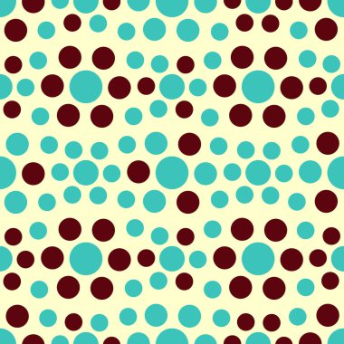 Çok renkli dairelerin geometrik desenli kusursuz soyut deseni.