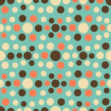 Çok renkli dairelerin geometrik desenli kusursuz soyut deseni.