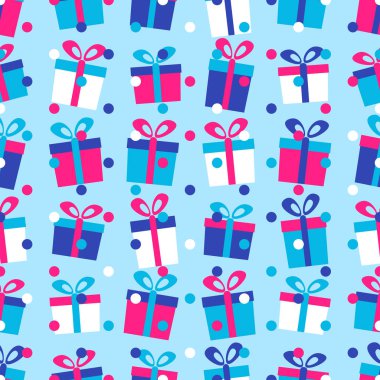 Resim hediye kutuları ile Seamless modeli