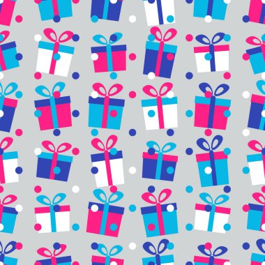 Resim hediye kutuları ile Seamless modeli