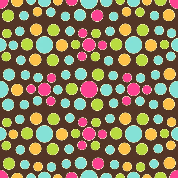 Modèle Abstrait Sans Couture Avec Motif Géométrique Cercles Multicolores — Image vectorielle