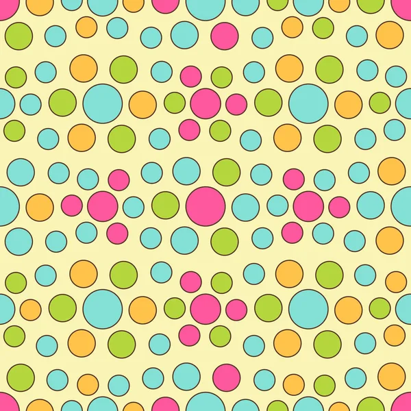 Seamless Abstract Pattern Geometric Pattern Multicolored Circles — Stock Vector
