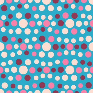 Çok renkli dairelerin geometrik desenli kusursuz soyut deseni.