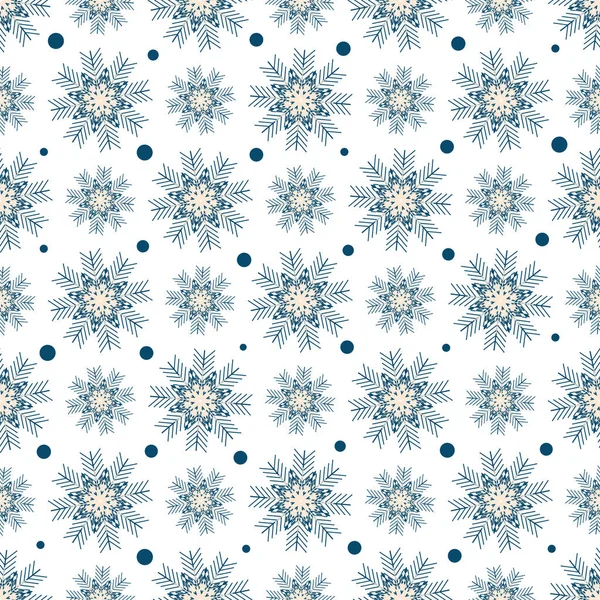 Seamless Christmas Pattern Pattern Snowflakes — Stock Vector