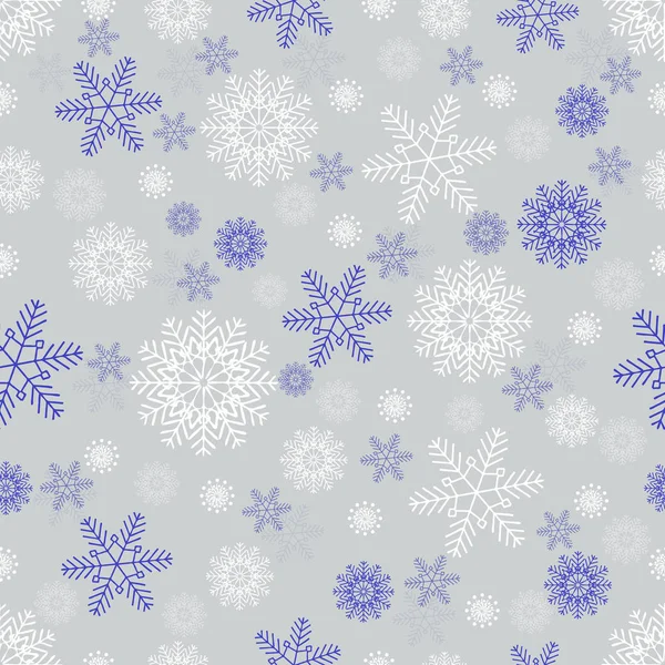 Modèle Noël Sans Couture Avec Modèle Flocons Neige — Image vectorielle