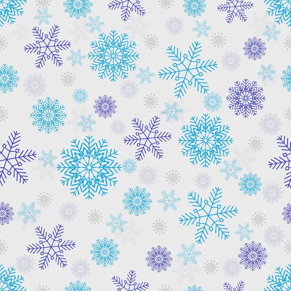 Boże Narodzenie Wzór Wzorem Płatki Śniegu — Wektor stockowy