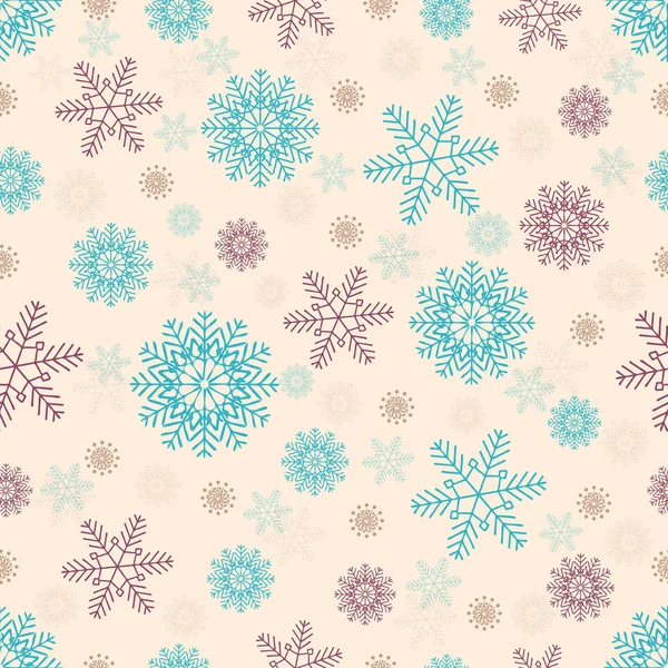 无缝的圣诞图案与雪花的模式 — 图库矢量图片