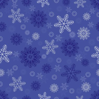 Kar taneleri bir deseni ile Seamless Noel modeli.