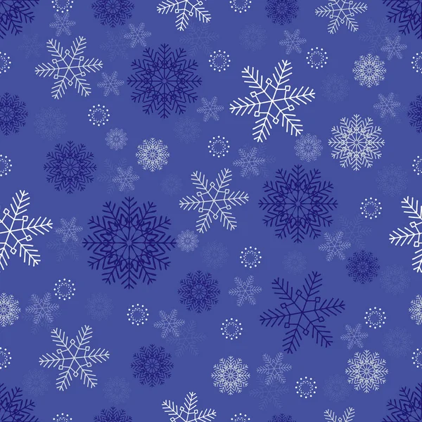 Patrón Navidad Sin Costuras Con Patrón Copos Nieve — Archivo Imágenes Vectoriales