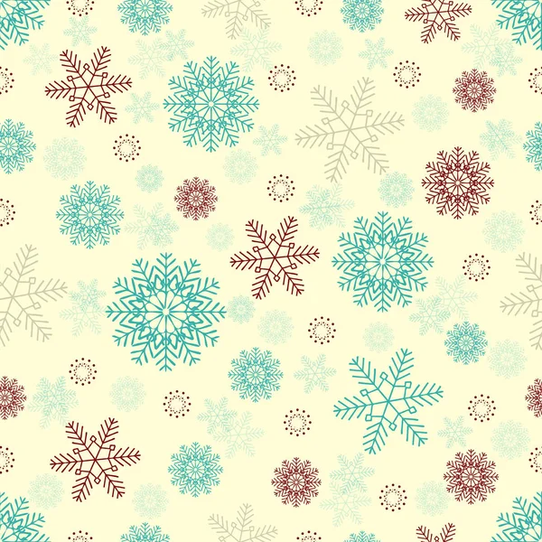 Modèle Noël Sans Couture Avec Modèle Flocons Neige — Image vectorielle