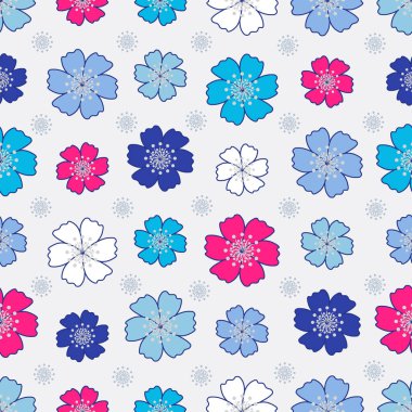 Çiçek desenli ile Seamless Modeli.