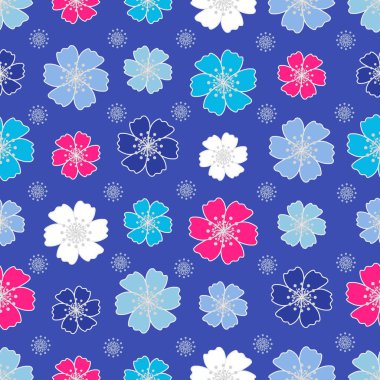 Çiçek desenli ile Seamless Modeli.