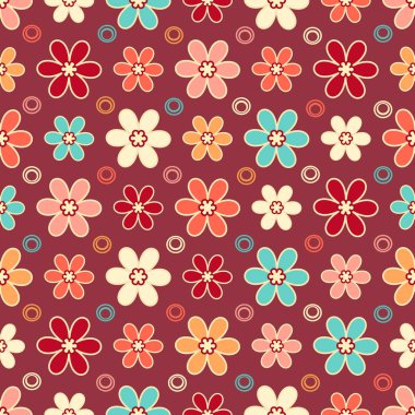 Çiçek desenli ile Seamless Modeli.