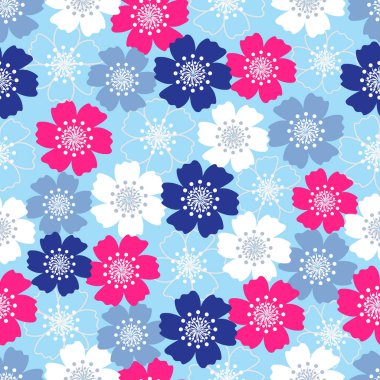 Çiçek desenli ile Seamless Modeli.