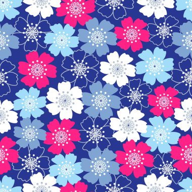 Çiçek desenli ile Seamless Modeli.
