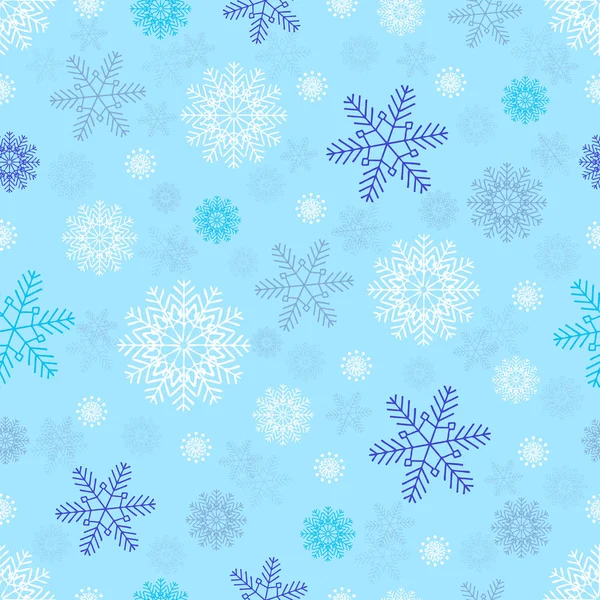 Patrón Navidad Sin Costuras Con Patrón Copos Nieve — Archivo Imágenes Vectoriales