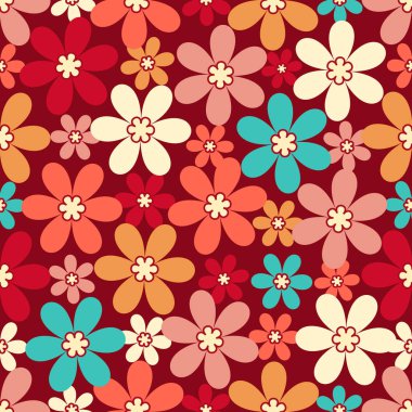 Çiçek desenli ile Seamless Modeli.