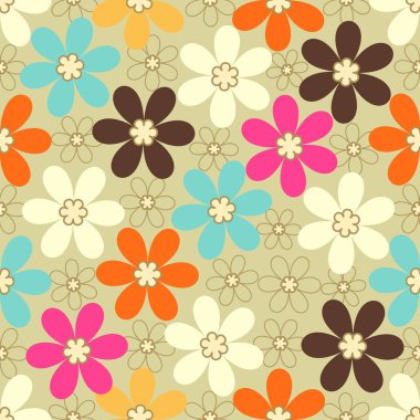 Çiçek desenli ile Seamless Modeli.