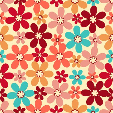 Çiçek desenli ile Seamless Modeli.