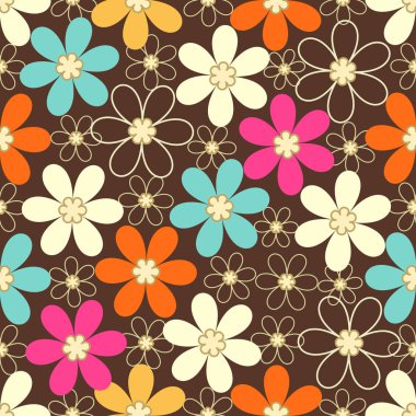 Çiçek desenli ile Seamless Modeli.