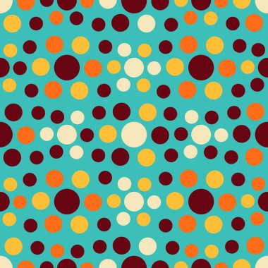 Çok renkli dairelerin geometrik desenli kusursuz soyut deseni.
