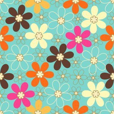 Çiçek desenli ile Seamless Modeli.