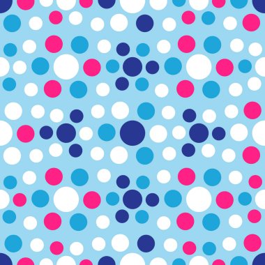 Çok renkli dairelerin geometrik desenli kusursuz soyut deseni.