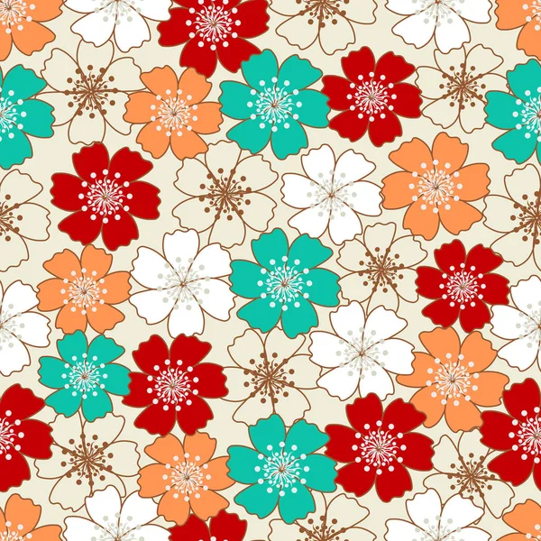 Çiçek desenli ile Seamless Modeli.