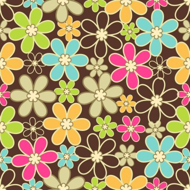 Çiçek desenli ile Seamless Modeli.