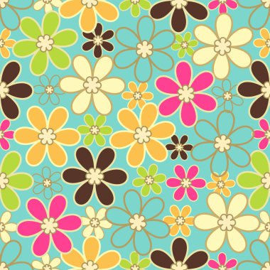 Çiçek desenli ile Seamless Modeli.