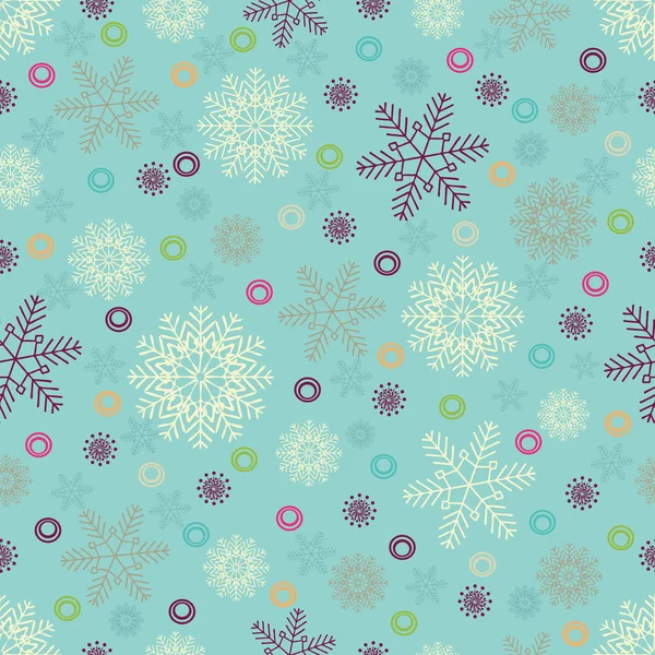 Modèle Noël Sans Couture Avec Modèle Flocons Neige — Image vectorielle