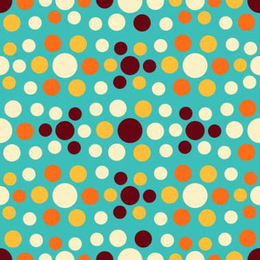 Çok renkli dairelerin geometrik desenli kusursuz soyut deseni. 
