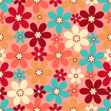 Çiçek desenli ile Seamless Modeli.