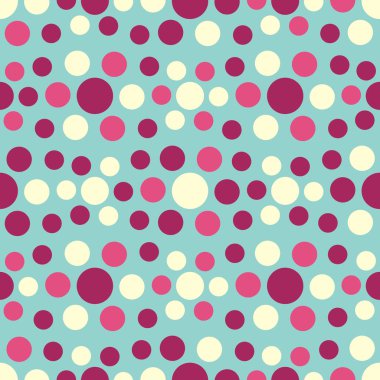 Çok renkli dairelerin geometrik desenli kusursuz soyut deseni.