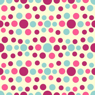 Çok renkli dairelerin geometrik desenli kusursuz soyut deseni.