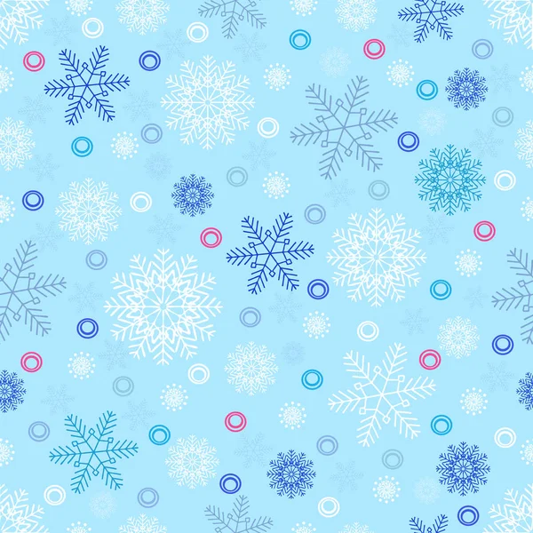 Modèle Noël Sans Couture Avec Modèle Flocons Neige — Image vectorielle