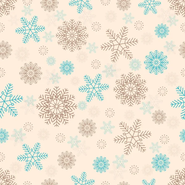 Modèle Noël Sans Couture Avec Modèle Flocons Neige — Image vectorielle