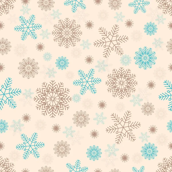 Modèle Noël Sans Couture Avec Modèle Flocons Neige — Image vectorielle