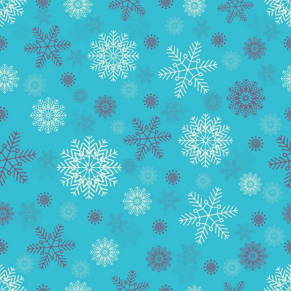 Απρόσκοπτη Χριστούγεννα Μοτίβο Μοτίβο Νιφάδες Χιονιού — Διανυσματικό Αρχείο