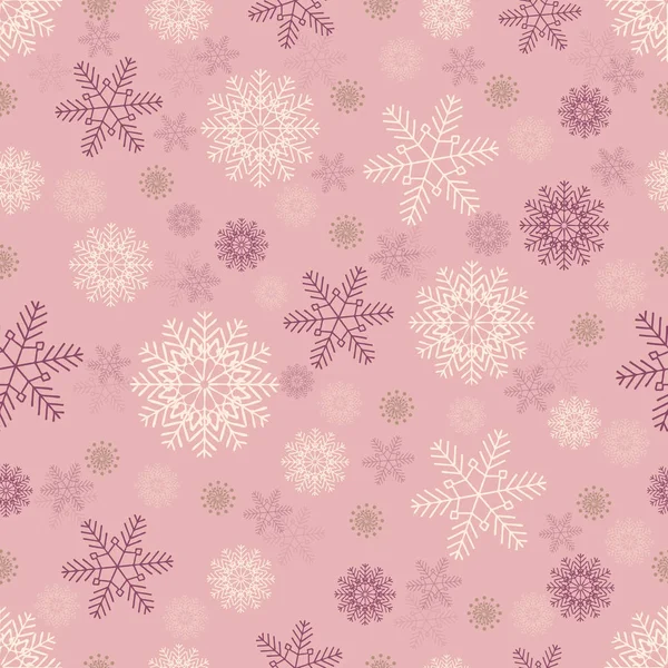 Modèle Noël Sans Couture Avec Modèle Flocons Neige — Image vectorielle