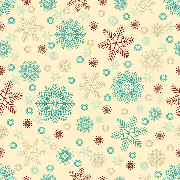 Modèle Noël Sans Couture Avec Modèle Flocons Neige — Image vectorielle