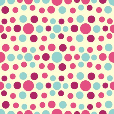 Çok renkli dairelerin geometrik desenli kusursuz soyut deseni.