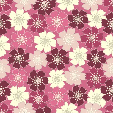 Çiçek desenli ile Seamless Modeli.