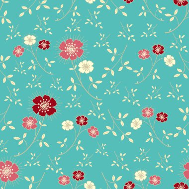 Çiçek desenli ile Seamless Modeli.