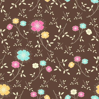 Çiçek desenli ile Seamless Modeli.