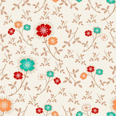 Çiçek desenli ile Seamless Modeli.