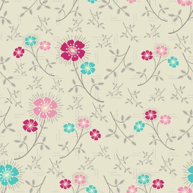 Çiçek desenli ile Seamless Modeli.