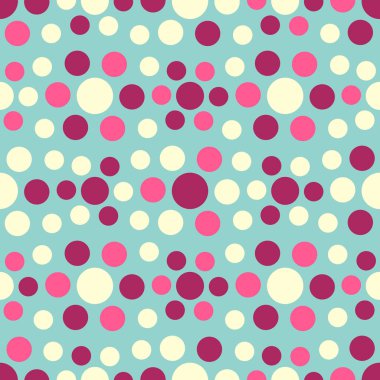 Çok renkli dairelerin geometrik desenli kusursuz soyut deseni.